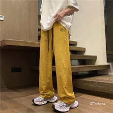 2023夏季新款潮流宽松速干休闲裤多巴胺长裤B315-K23382-p35控48，男装休闲裤，电商B315