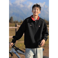 秋冬季加绒加厚新款潮流宽松男女美式简约情侣字母卫衣WY671，男装卫衣，星座516A