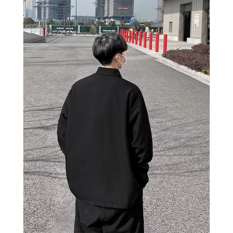 时尚打底衫男长袖翻领内搭线衣2024韩版秋季POLO衫领潮流T124/P40,男装T恤,星座506
