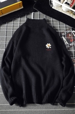 M18059-P45加绒款-P65半高领毛衣男士大码针织衫男毛线衣男线衫，男装针织衫/毛衣，电商A040A