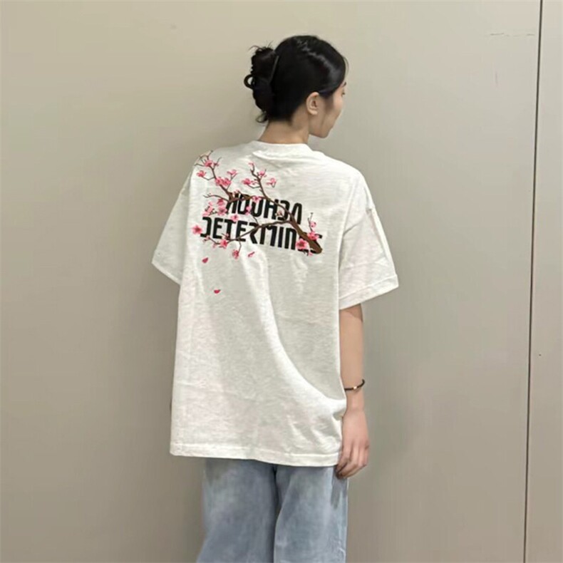 万针全刺绣工艺抖音得物高品质260克重磅纯棉双纱美式高街短袖T恤,男装T恤,电商A486