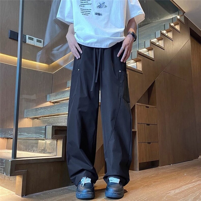 美式高街工装裤男春秋季新款宽松直筒休闲裤多口袋百搭复古长裤子,男装工装外套,星座218-1（原230）