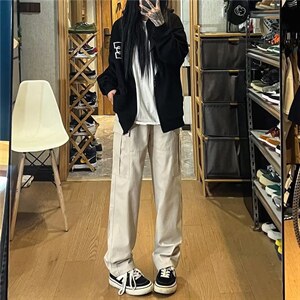 218-1-P45-GZ201新款时尚潮流宽松休闲工装裤