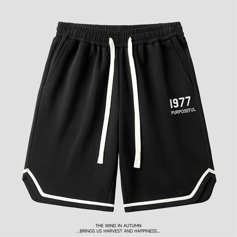 DK6967P35日系白底华棉短裤篮球大码宽松户外时尚休闲夏季短裤男,男装休闲裤,星座510A-1
