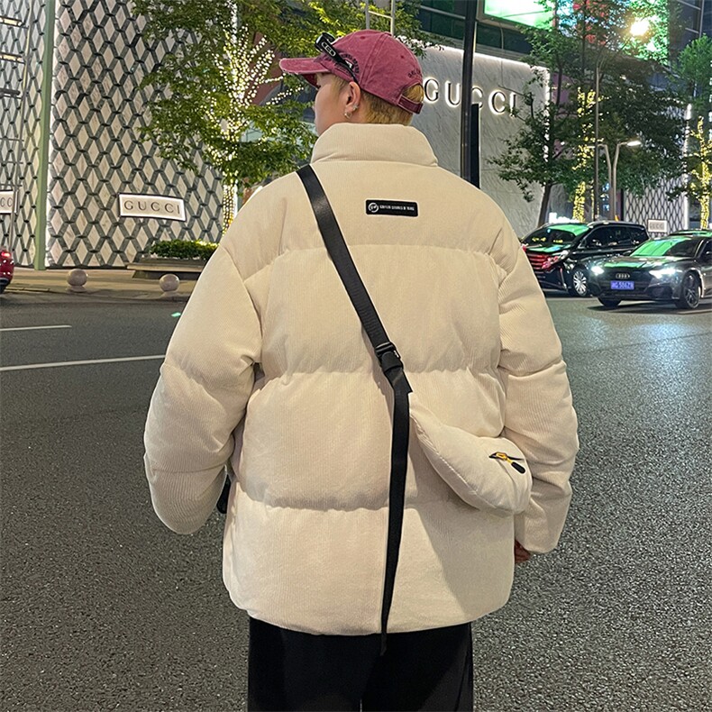 2023男冬季新款灯芯绒保暖棉衣防风宽松加厚大码棉服外套BYM09P85,男装棉衣,电商A086