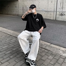 陈奕迅同款纯棉刺绣文艺ins潮新款潮流男时尚潮圆领短袖Q06P35，男装T恤，星座1116-2
