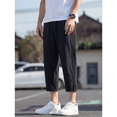 2026夏季新品七分休闲萝卜裤潮流脚口扣袢K383-P30，男装休闲裤，电商A178
