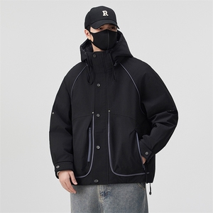 口罩风新标90白鸭绒 2025连帽潮流保暖羽绒服男YR6070-P235图片