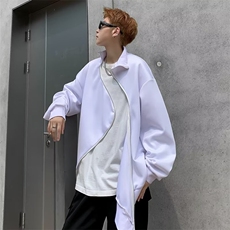 美式ins高街暗黑拉链宽松开衫卫衣连帽外套WY0802-P43，男装卫衣，星座308B-1