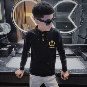 3秋装新款长袖卫衣社会精神小伙刺绣个性帅气卫衣C301B-WY09图片