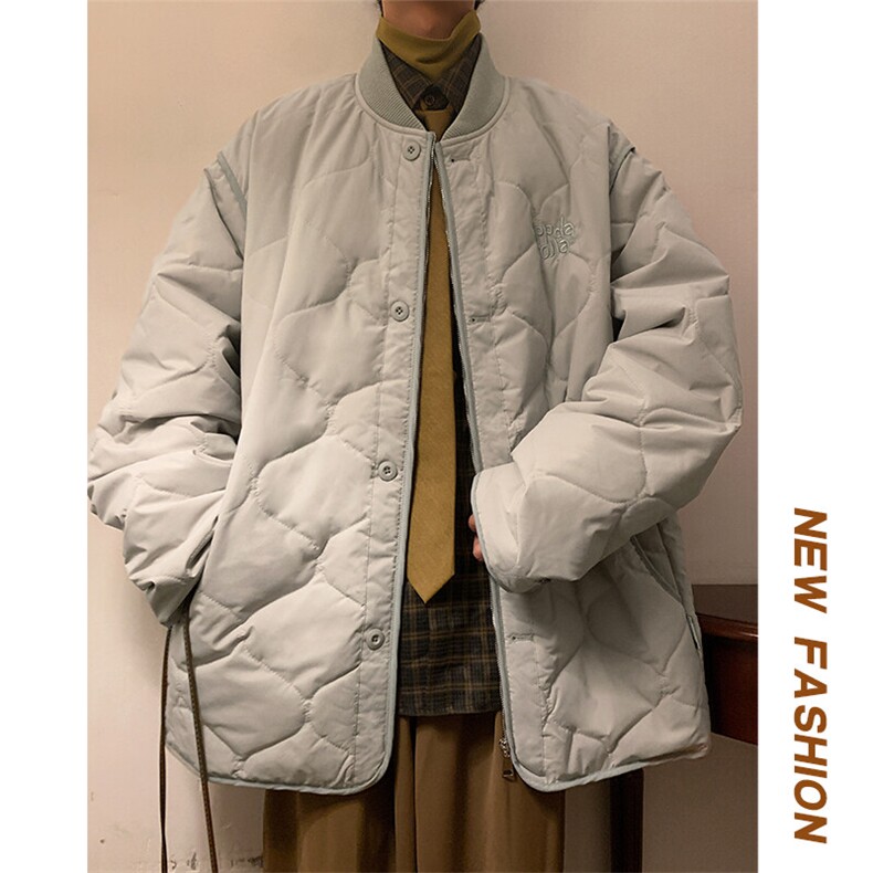 美式复古街头刺绣oversize棒球服男棉服棉衣棉袄保暖外套M52-P145，男装棉衣，电商A001-1