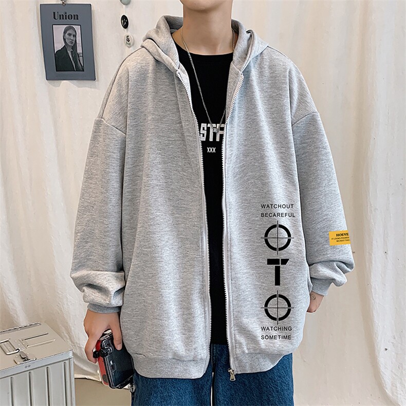 KS21114-P38 加绒-P43 连帽开衫卫衣男运动外套大码班服图片