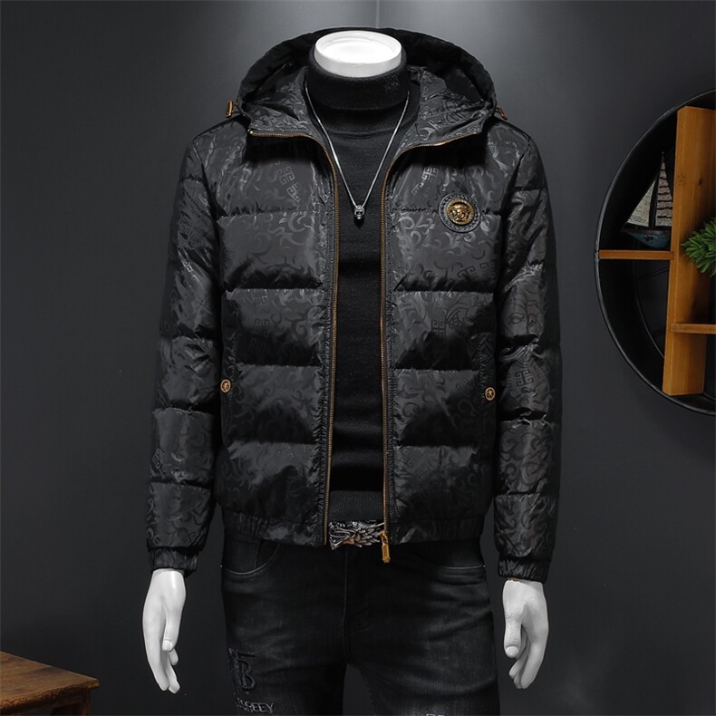 7390 冬季新款羽绒服男白鸭绒连帽休闲保暖外套 P320图片