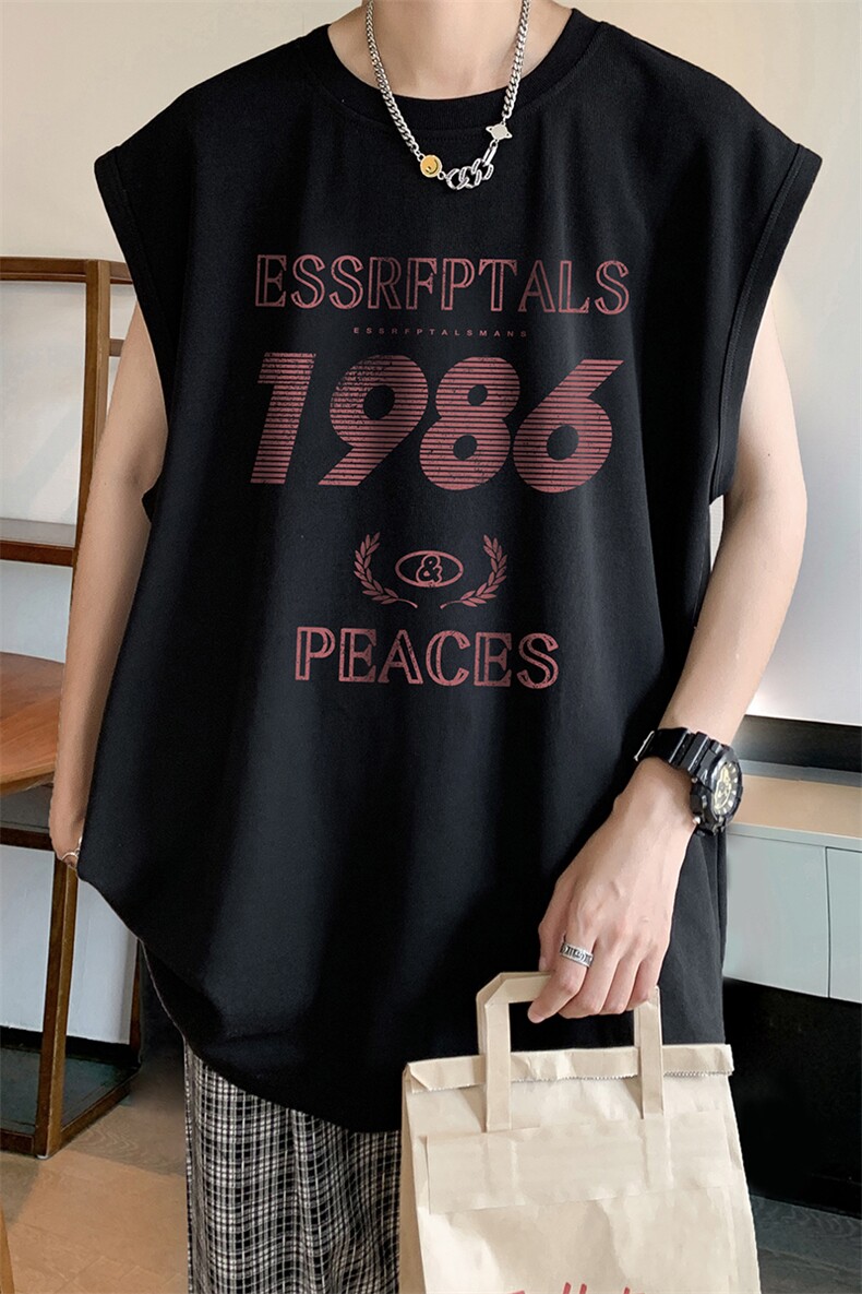 量大优可提供视频2024夏美式无袖背心HD019-1-BX24252-P18,男装背心/马甲,电商019-1