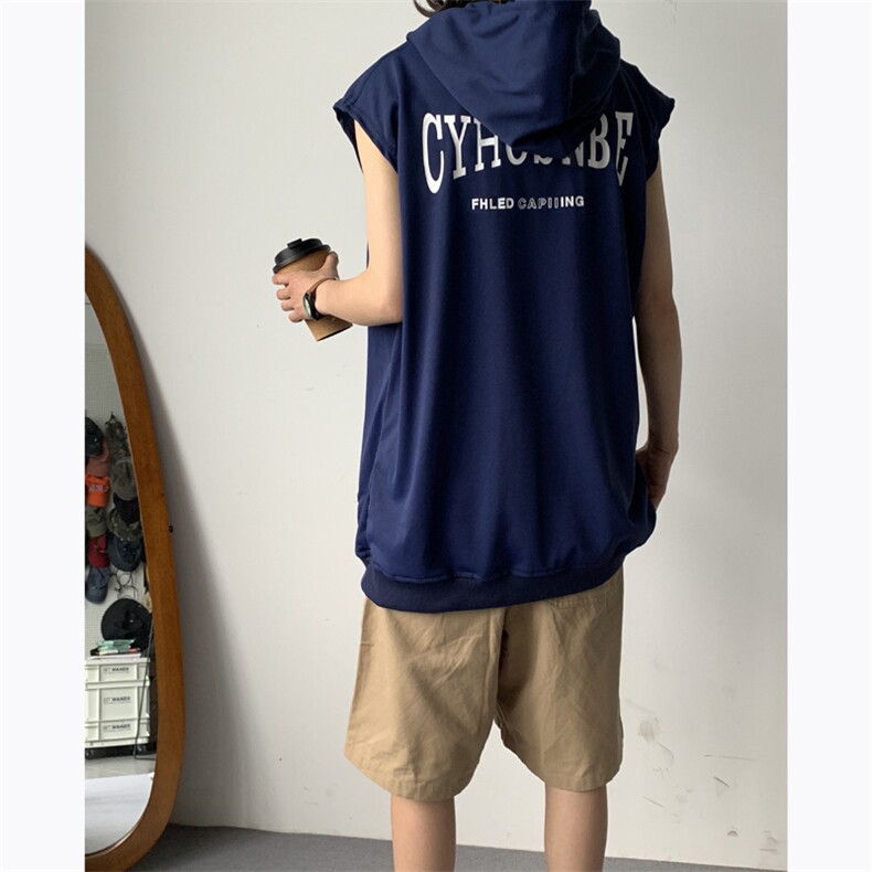 C363-P452024夏季新款潮牌宽松运动上衣日系复古连帽背心男现货,男装背心/马甲,星座512-6