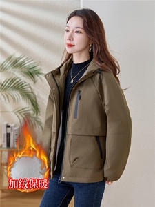 现货！现货！2025冬季新款加绒加厚棉衣外套女棉服图片