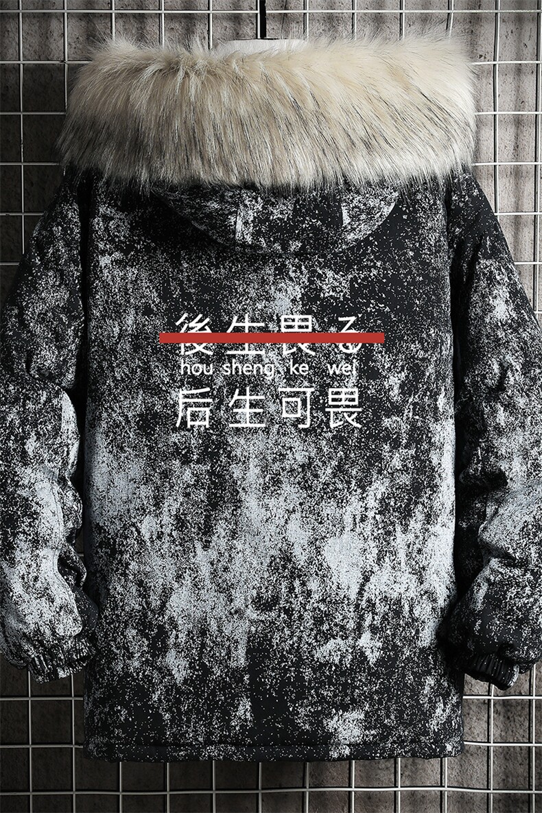 MC49028-P135日系潮衣男大码派克服男工装服外套袄网格,男装棉衣,电商A040A