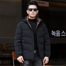 冬季白鸭绒加厚羽绒服短款可脱卸帽休闲简约防寒潮服外套男装，男装羽绒服，钱塘6003（原4033）