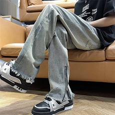 青春流行ins男直筒水洗牛仔裤N2233P48，男装牛仔裤，星座1116-2