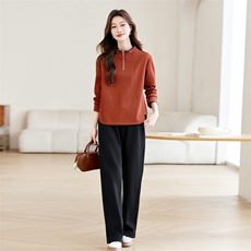 桔色+黑裤