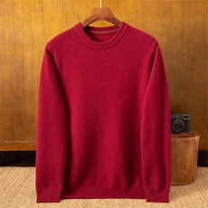 2025年秋季时尚百搭休闲简约通勤男士羊绒衫，男装羊绒套衫，米亚康羊绒