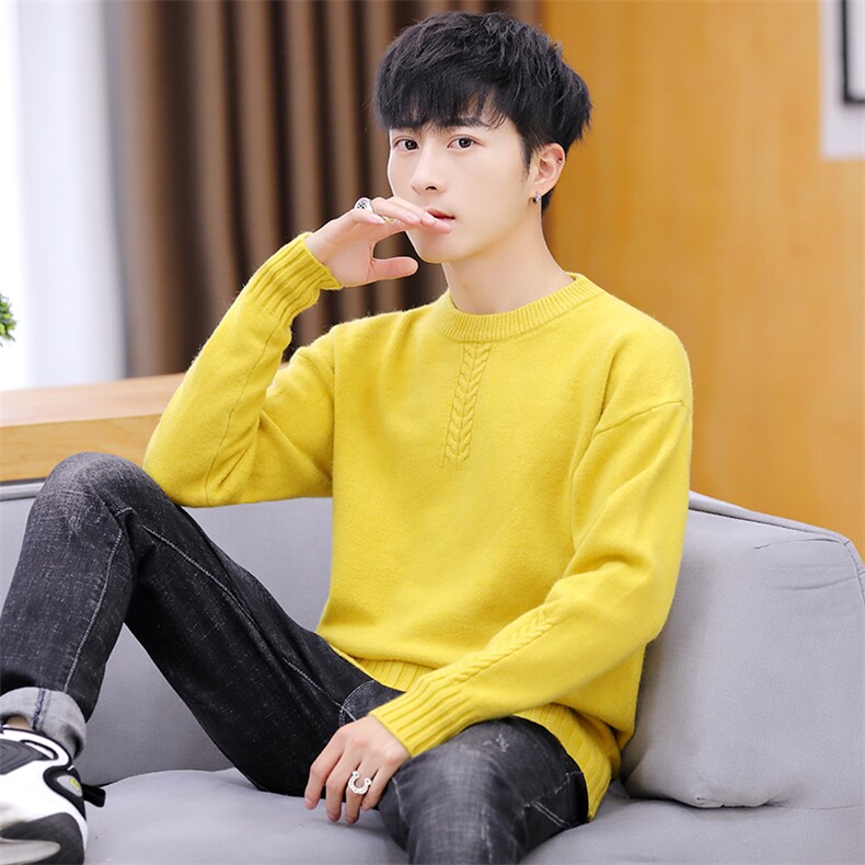 家乐Y67002春秋季男士半高领套头毛衣韩版修身纯色青年针织衫,男装针织衫/毛衣,电商D310（原电商305）