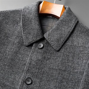 中老年男士毛呢大衣大码中长款呢子加厚中年外套爸爸装H2899-P260，男装毛呢大衣，电商B212（原钱塘6029）