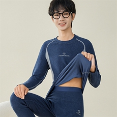 男士秋衣秋裤休闲情侣保暖内衣套装两件套TZ3819-P52，男装休闲套装，星座310B-3