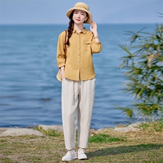 棉麻套装女2025年夏季新款妈妈洋气苎麻薄款衬衫休闲裤气质两件套,女装套装/套裙,涵誉, 棉麻套装女2025年夏季新款妈妈洋气苎麻薄款衬衫休闲裤气质两件套,女装套装/套裙,涵誉,