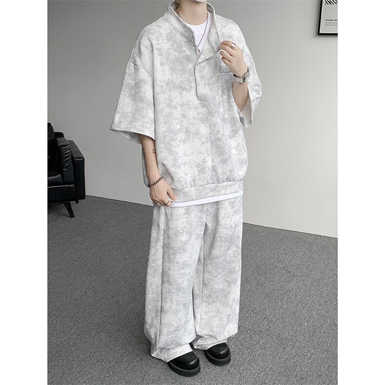 可拆开卖！立领POLO衫短袖t恤套装男生休闲运动青少年搭配帅气夏,男装T恤,电商B312