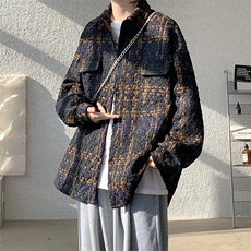 1506-1/JW10231/P64立体袋洗水豹纹牛仔外套春季新款宽松工装夹克，男装工装外套，星座1506-1