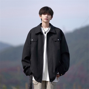 现货 自拍图 扎染正肩PU皮衣大码立领夹克外套男JK8088-P85 控128图片