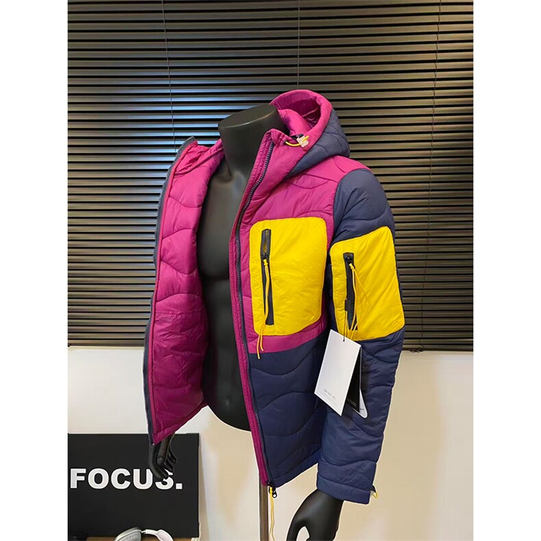 高品轻量户外保暖撞色连帽男女防水吐司棉服棉衣外套A1187-P138,男装棉衣,星座1505
