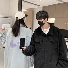 牛仔夹克男大码牛仔外套男茄克NJ77259-P60加绒款-P75，男装夹克，电商A040