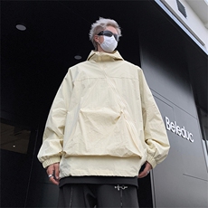 秋款男连帽夹克侧边开叉口袋拉链休闲外套JK8276P65，男装夹克，星座1013-1