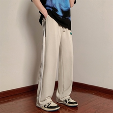 休闲裤男宽松直筒休闲裤2023潮男百搭ins港风潮男裤K0701-P35，男装休闲裤，星座308B-1