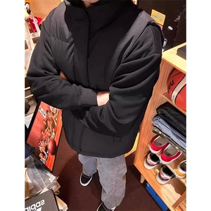 现货5W件冬季三防硬挺boxy短款立领棉衣马夹外套加厚马甲保暖棉服图片