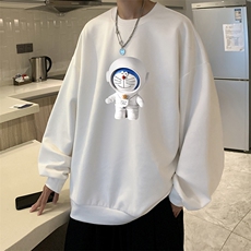 麂皮绒卫衣男大码重磅长袖t恤男JW81233-P35加绒款P45，男装卫衣，电商A040