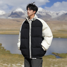 现货抖音得物可供视频三防加厚羽绒拼接棉衣外套面包棉服WM8666，男装棉衣，电商A486