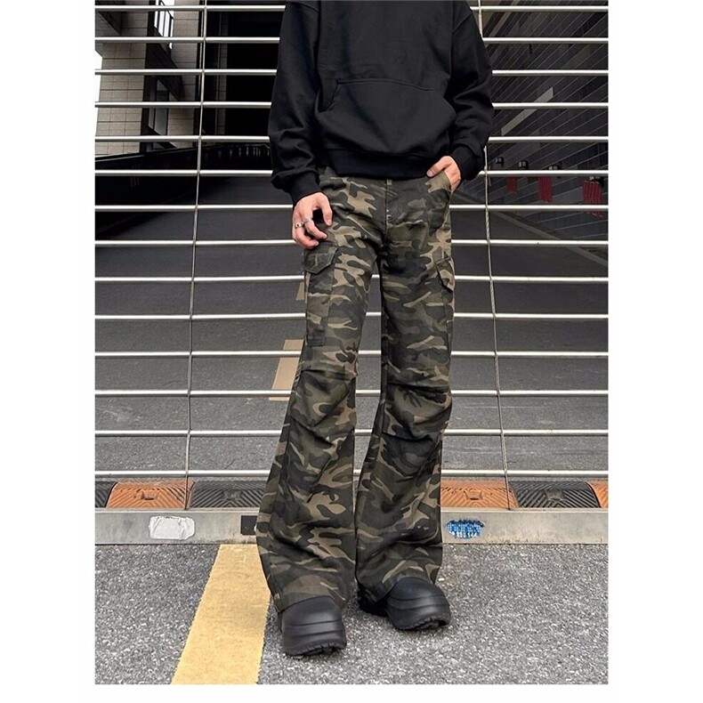 【有货】DK61-批50原版质量美式复古迷彩裤多口袋男春秋季微喇裤,男装牛仔裤,星座603-2