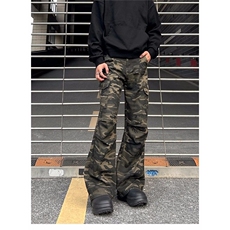 【有货】DK61-批50原版质量美式复古迷彩裤多口袋男春秋季微喇裤，男装牛仔裤，星座603-2