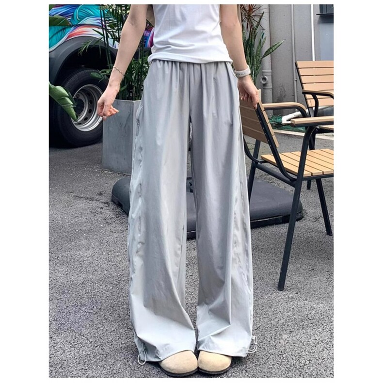 AK2160-P42新款夏季美式高腰宽松显瘦休闲速干工装裤,女装休闲裤,星座617A-2