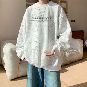 已注册/华棉内景秋冬日系大码宽松圆领卫衣男WY00721/P35加绒P45图片