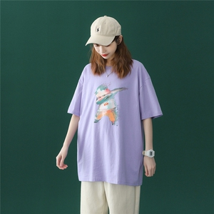 1中性风大码M-5XL图案已注册休闲情侣潮短袖T恤男7933F25控39图片