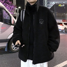 羊羔毛冬季新款港风棉衣男宽松百搭加厚情侣棉服外套W2270-P44，男装棉衣，星座512-2