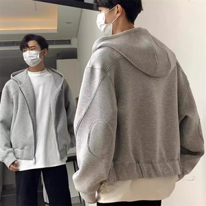 1506A/GF310/P62美式重磅短款连帽双拉链开衫卫衣男女春秋季潮牌图片