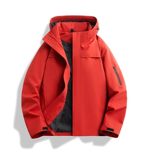 新款男女高品质户外登山服青少年学生冲锋衣夹克外套HS6606图片