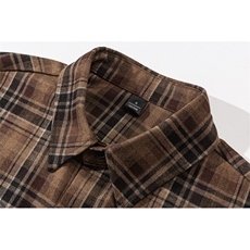 B413-1-DX6181美式复古格子长袖衬衫男宽松慵懒休闲百搭衬衣外套，男装衬衫，电商B413-1