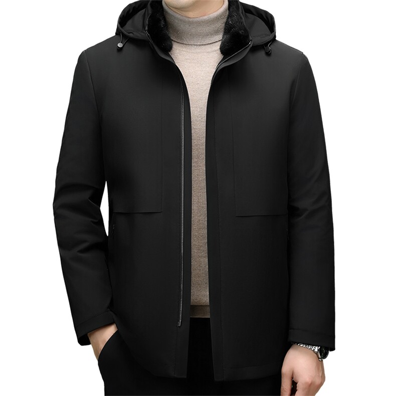 可卸夹棉兔毛皮拼接内胆派克服男皮草大衣冬季皮毛一体尼克服外套,女装短外套,电商B212（原钱塘6029）
