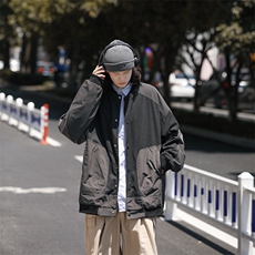 春装棒球服呢子外套男休闲拼色夹克上衣JK83P95，男装夹克，电商C323